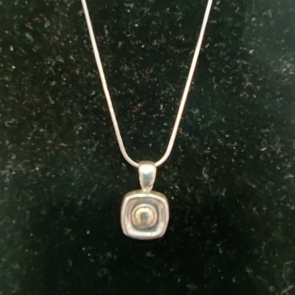 Silpada Sterling and Brass Two-Tone Necklace (Rare) - Picture 9 of 16